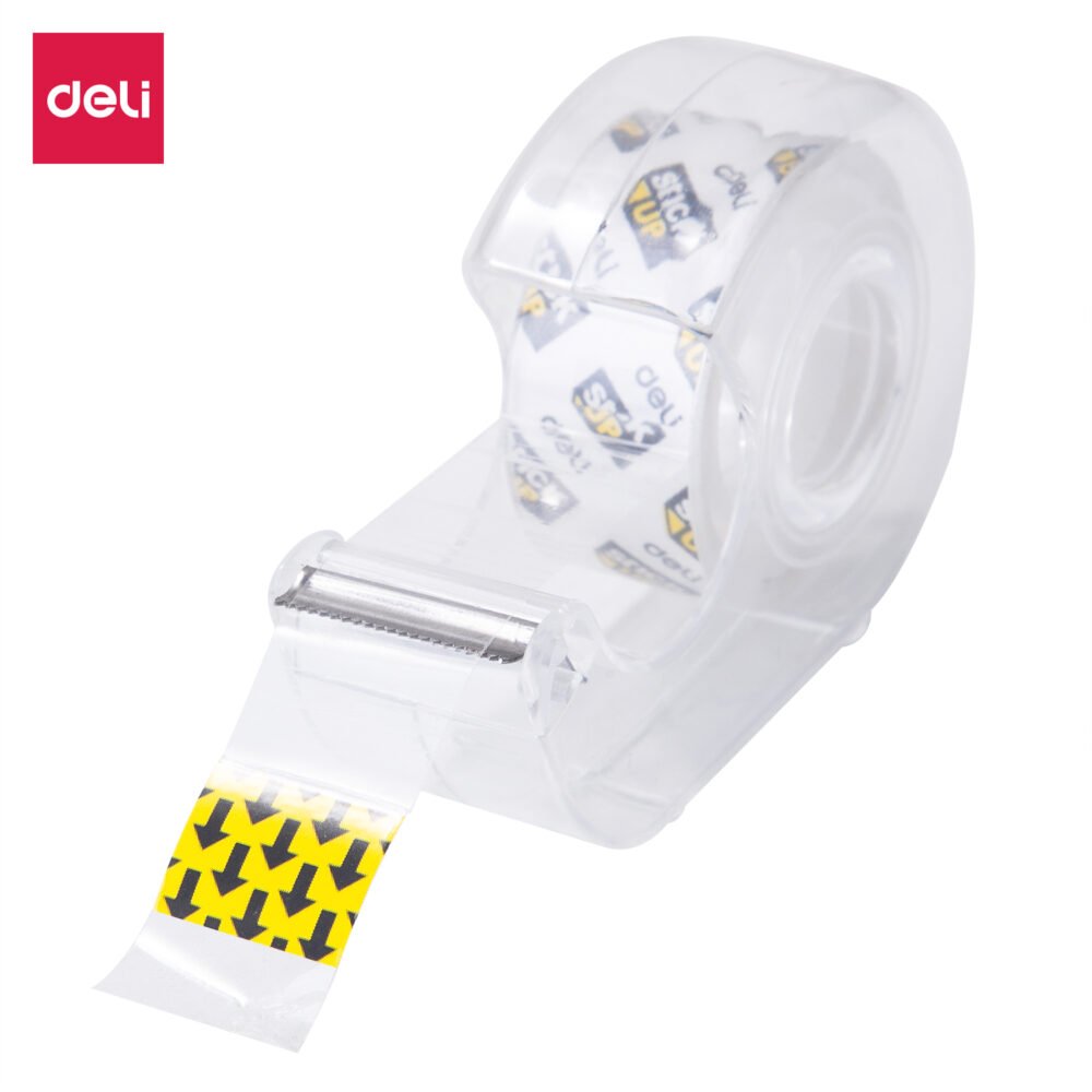 ديلي بكرة شريط لاصق - شفاف - 8 يارد - عرض 18 مم - مع قاعدة مكتبية للتحكم والقطع - شفاف EA30211